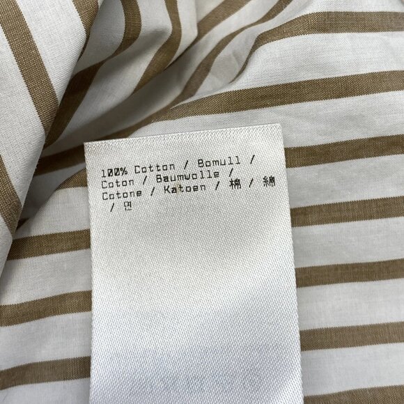 NEW FILIPPA K Women’s Tuxedo Shirt White/Light Brown Size 2 Cotton Striped - Picture 11 of 11